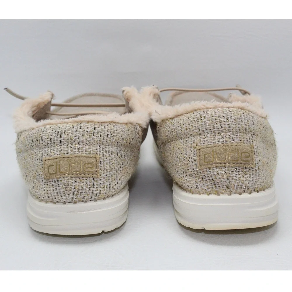 Hey Dude Wendy Funk Autumn Tan Faux Fur Lined Slip On Loafers Womens 9 121931546